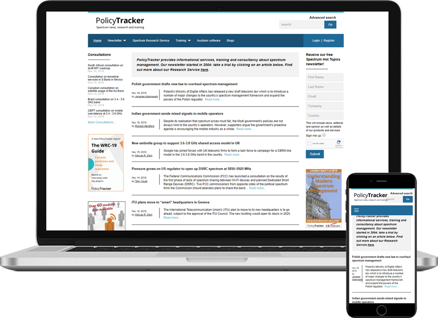 Policy Tracker: the Spectrum Management Newsletter