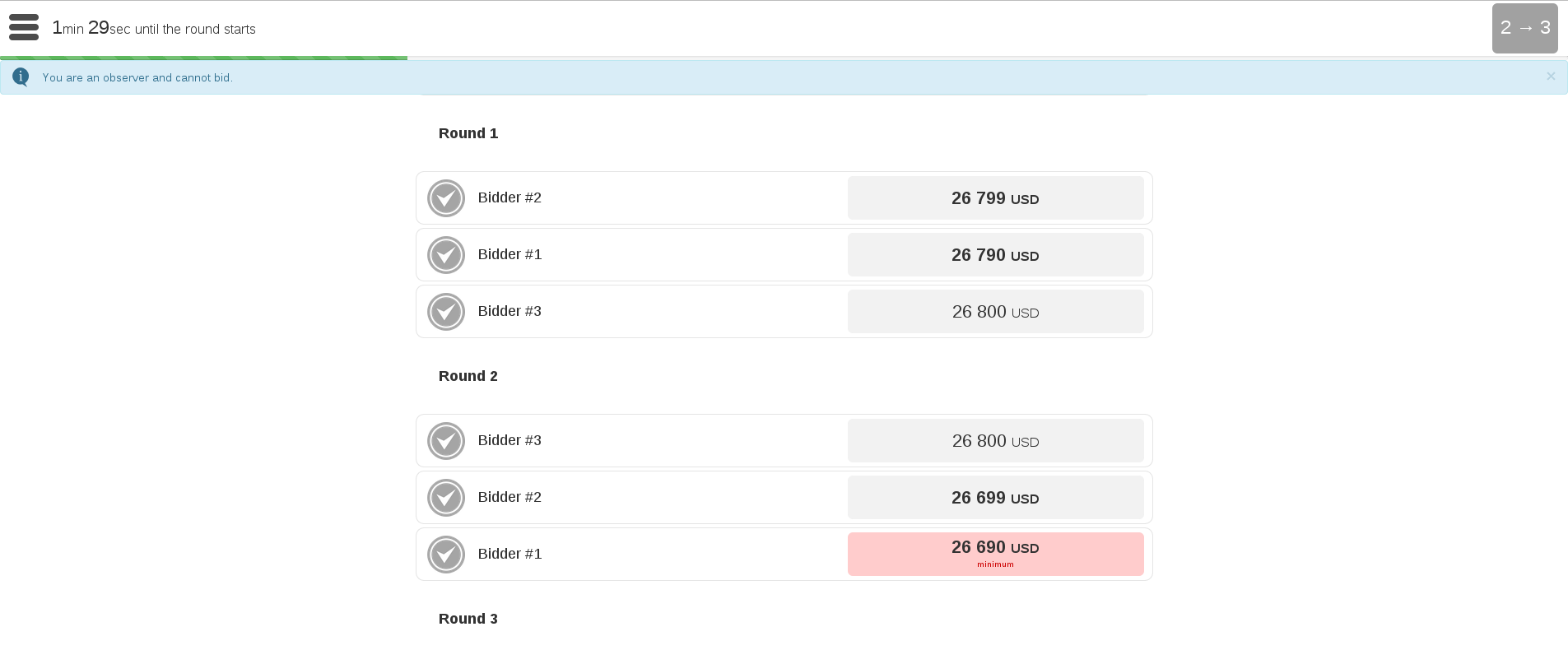 OpenProcurement auction second round