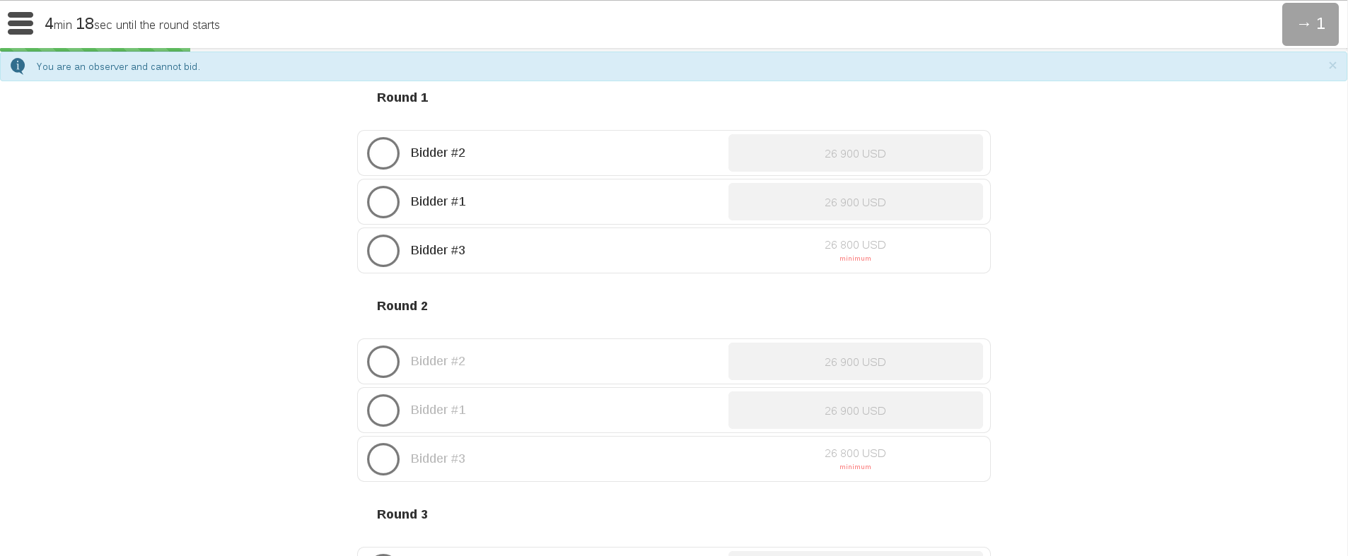 OpenProcurement auction initial bids