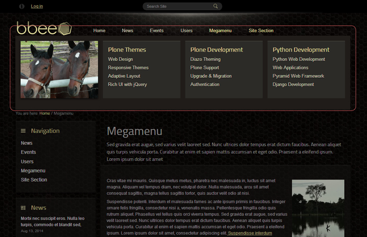 Mega Drop-Down Menu for Black Bee theme