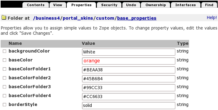 properties