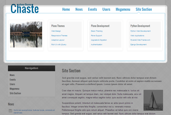 quintagroup.megamenu for Chaste theme