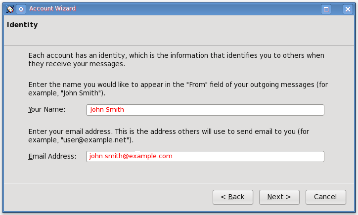 account wizard identity