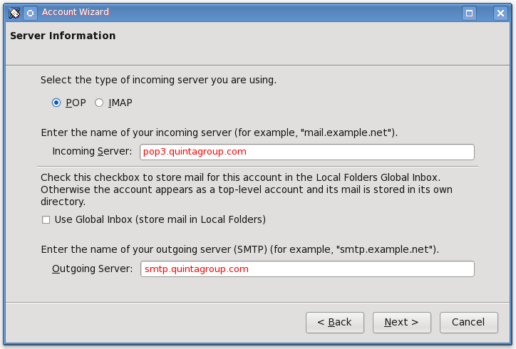 account wizard server