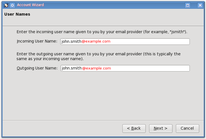 account wizard usernames