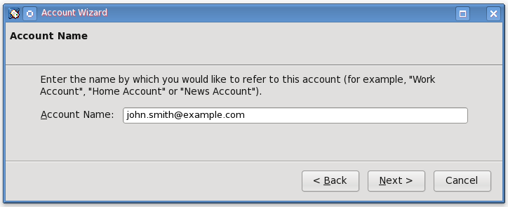 account wizard account name