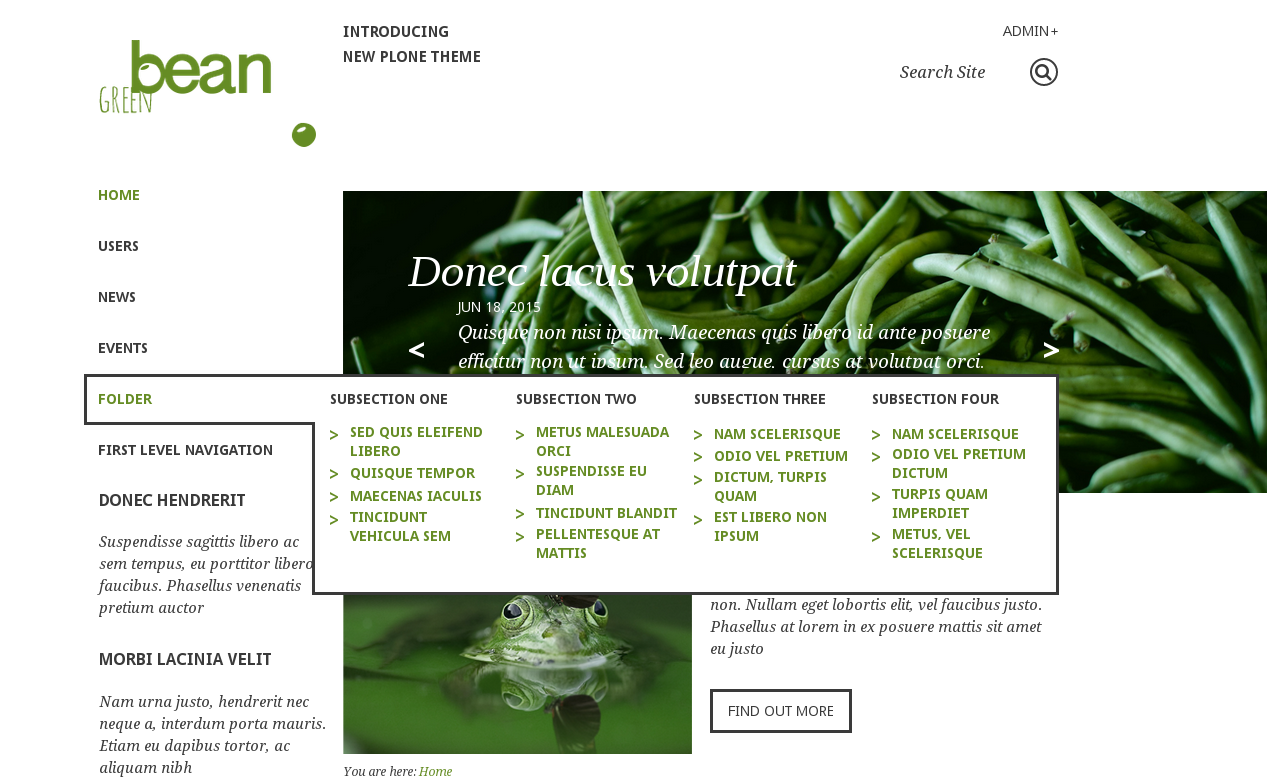 Mega Drop-Down Menu for Green Bean theme