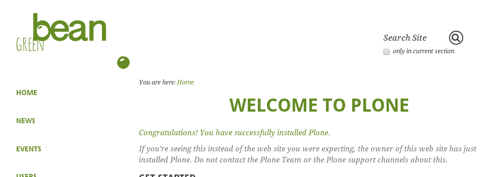 Greenbean Plone theme logo