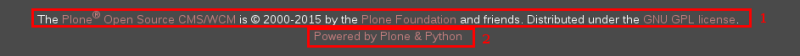 Sliced Plone theme Footer customization