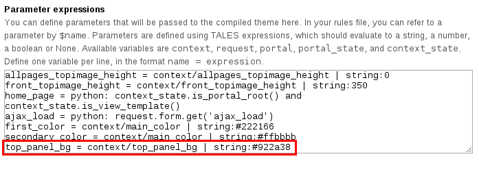 Sliced Plone theme image panel