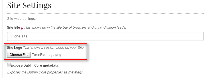 Customize Plone logo