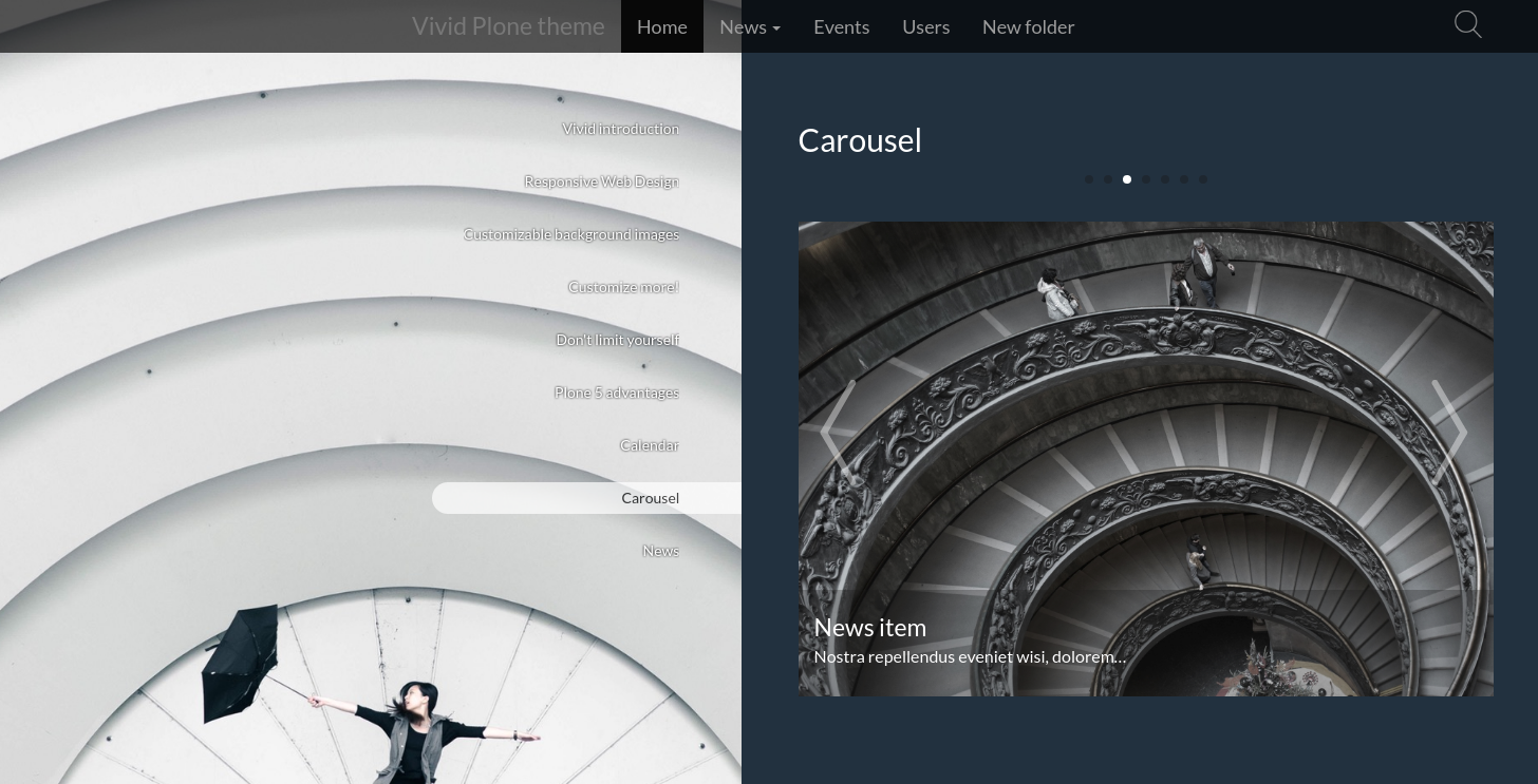 Custom slider for Vivid theme