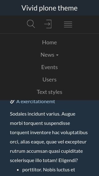 Responsive drop-down menu