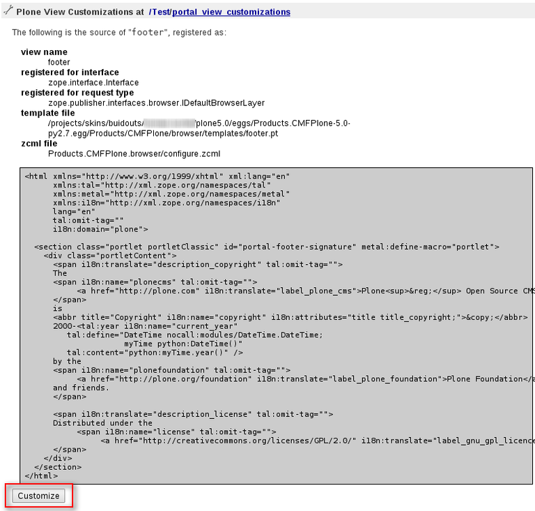 Plone view customizations