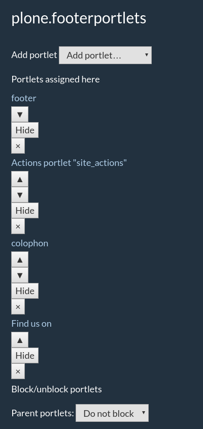 Plone footer portlets