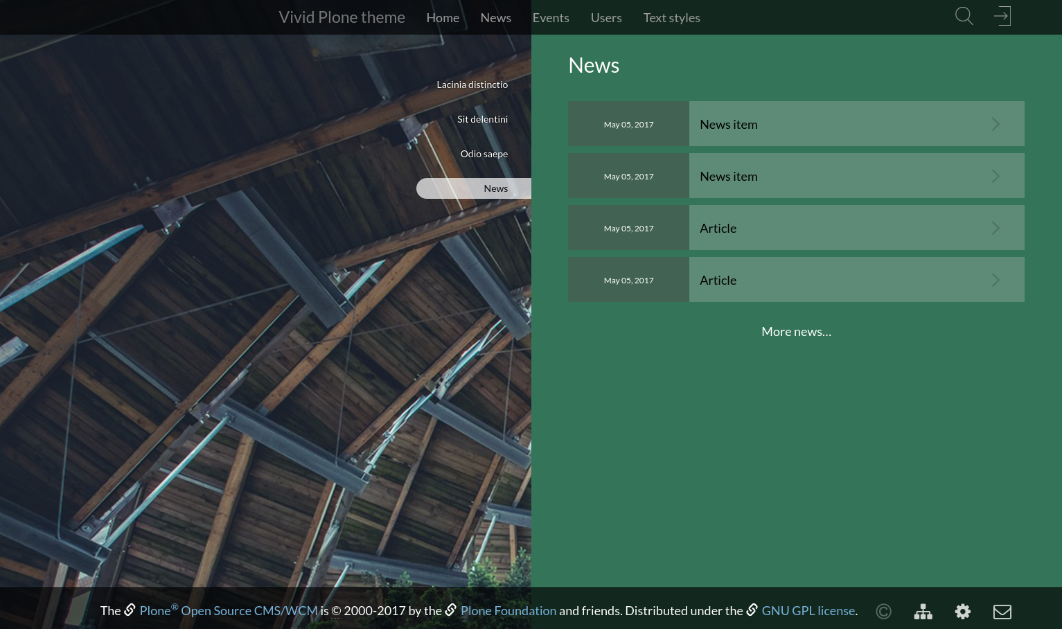 Vivid theme portlets